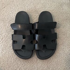Black Slide Sandals